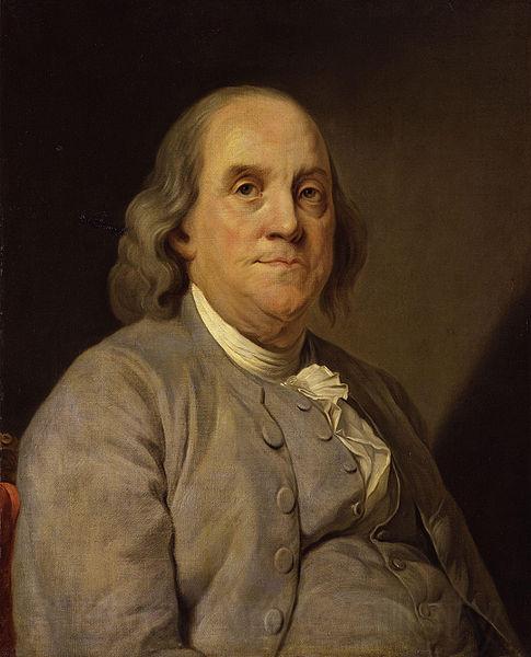 Joseph-Siffred  Duplessis Benjamin Franklin Norge oil painting art